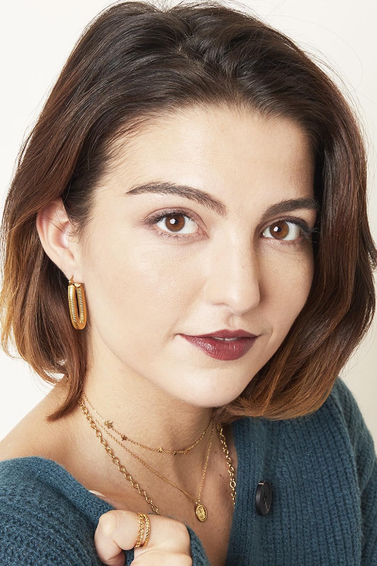 Naušnice Luxe Oval Spring - Silver