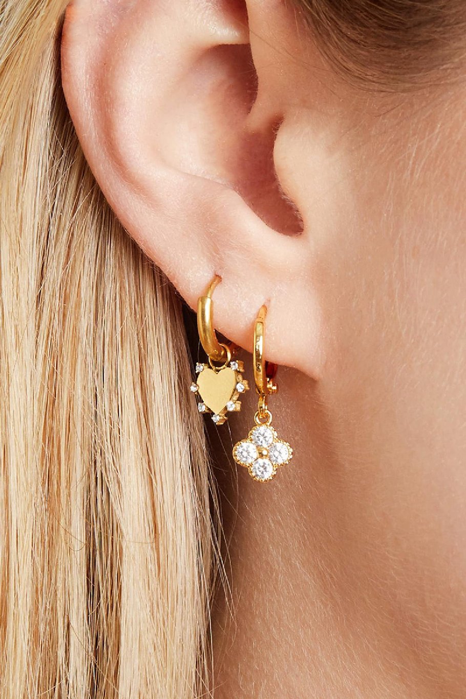 Naušnice Luxe Clover Zircon