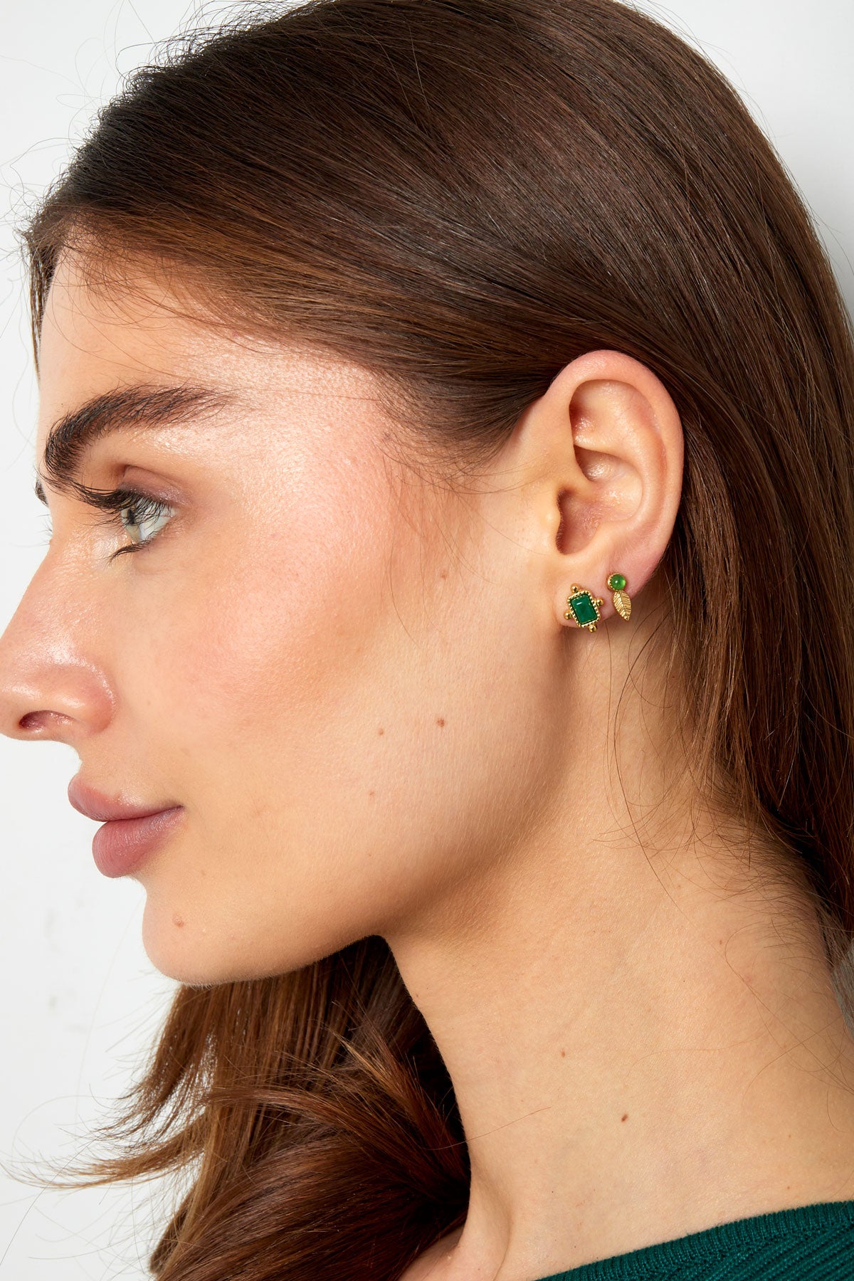 Stud Vintage - Oro/Verde