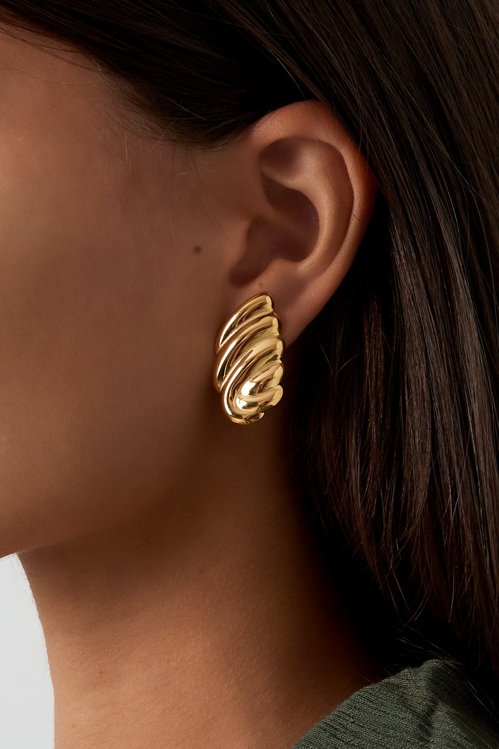 Earrings Luxe Woven Rectangle - Silver