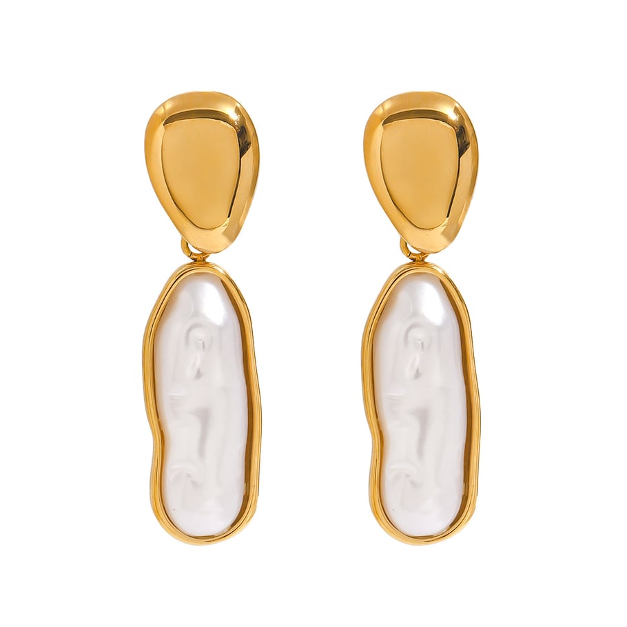 Luxe Irregular Oval Earrings