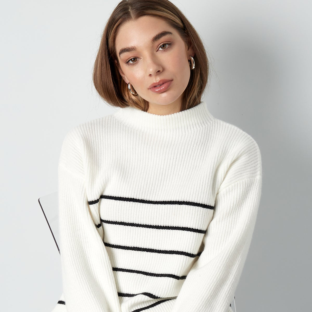 Maglione Bliss Basic - nero e bianco