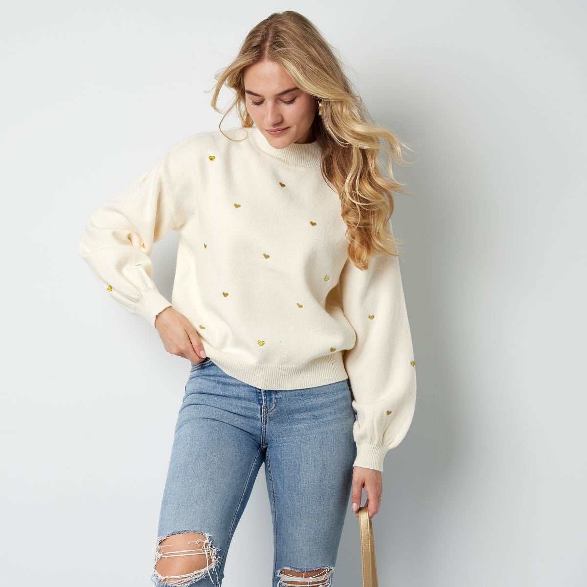Sweetheart Charm pullover - white