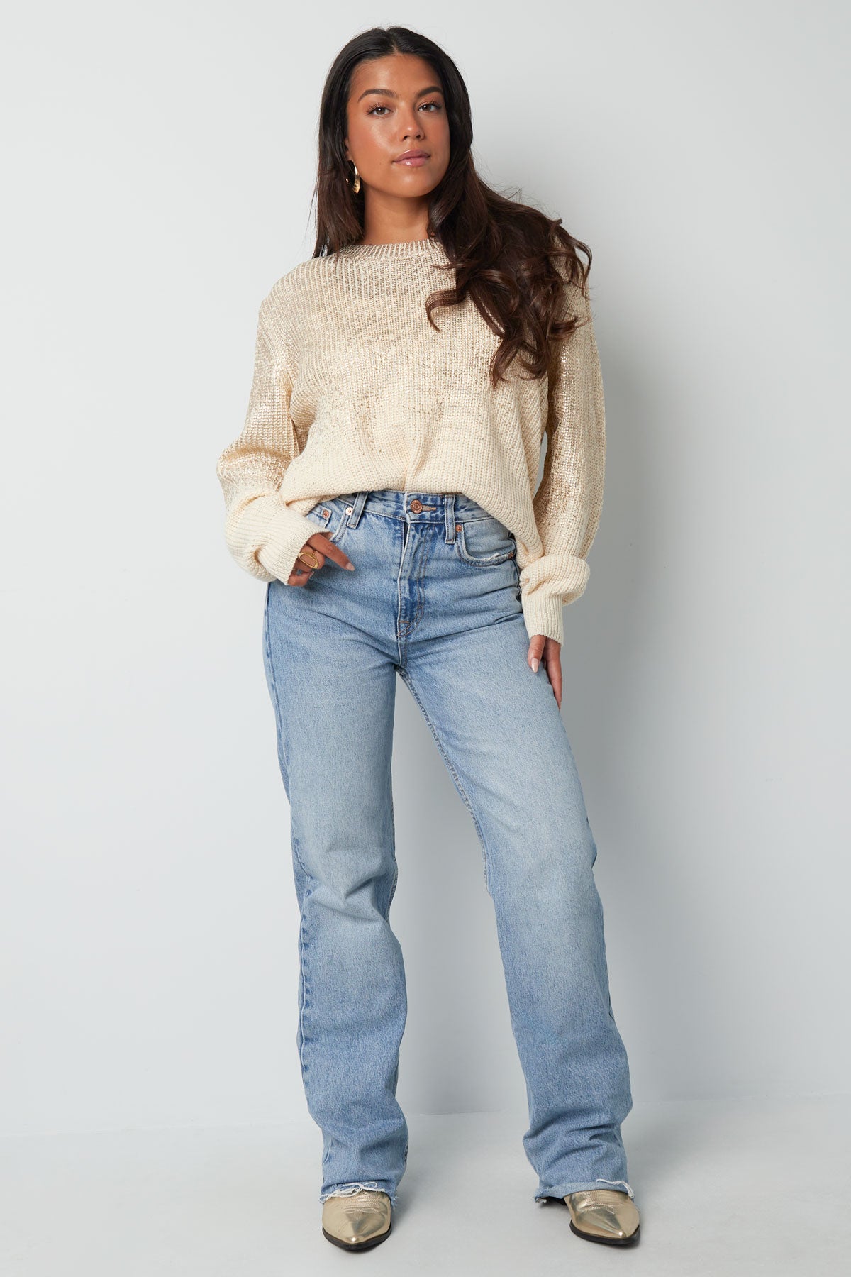 Maglione Glitz and Glow - oro