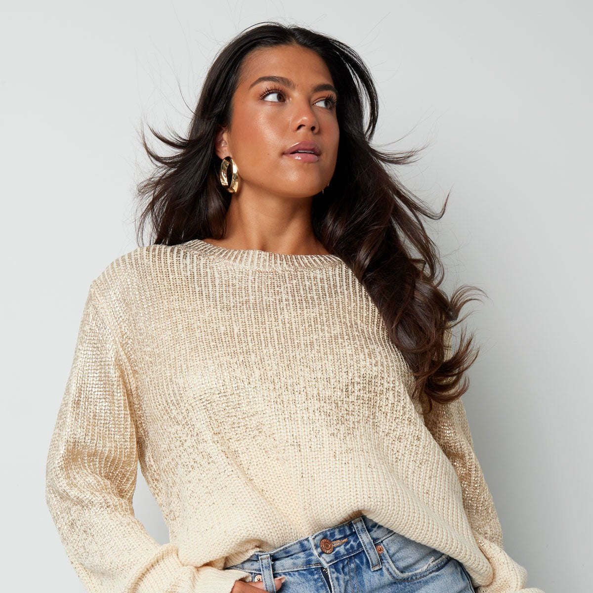 Maglione Glitz and Glow - oro
