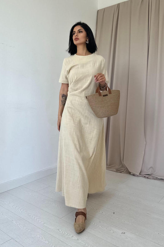 Haljina Fashion Pleated Crew