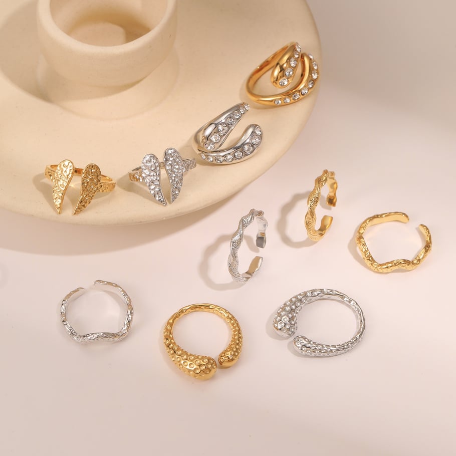 Prsten Luxe Dimpled Two