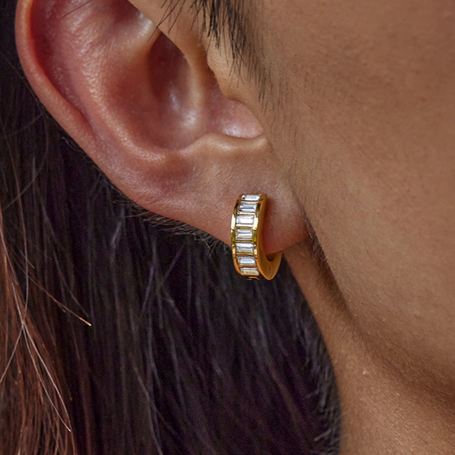 Earrings Luxe Luxurious Square Zircon