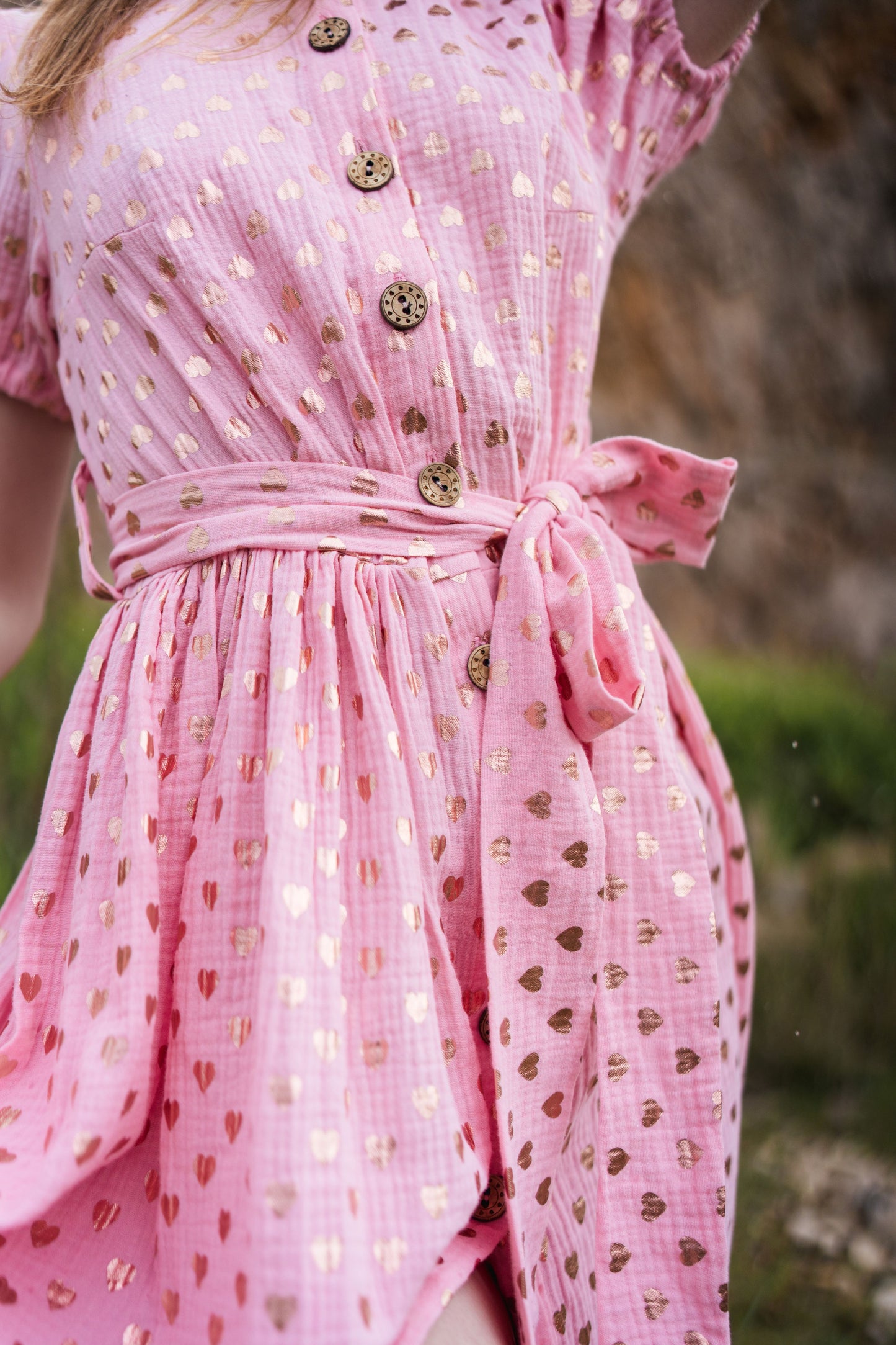 Brezza estiva - cuori rosa/oro