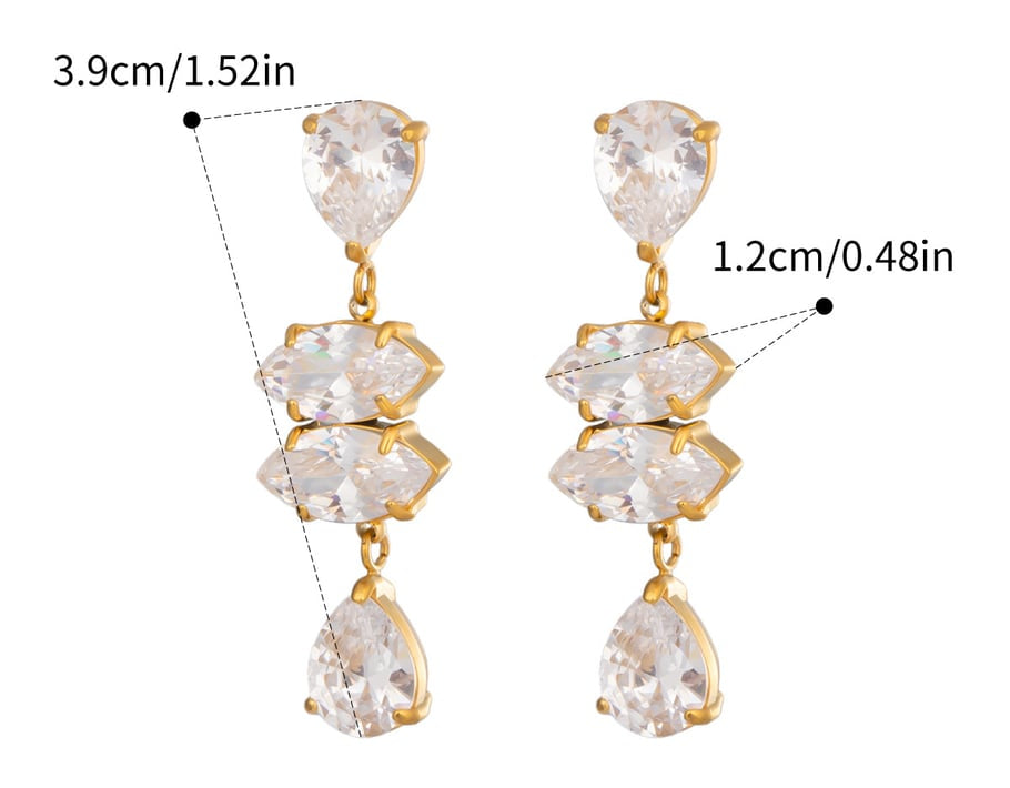 Naušnice Luxe Luxurious Zircon One