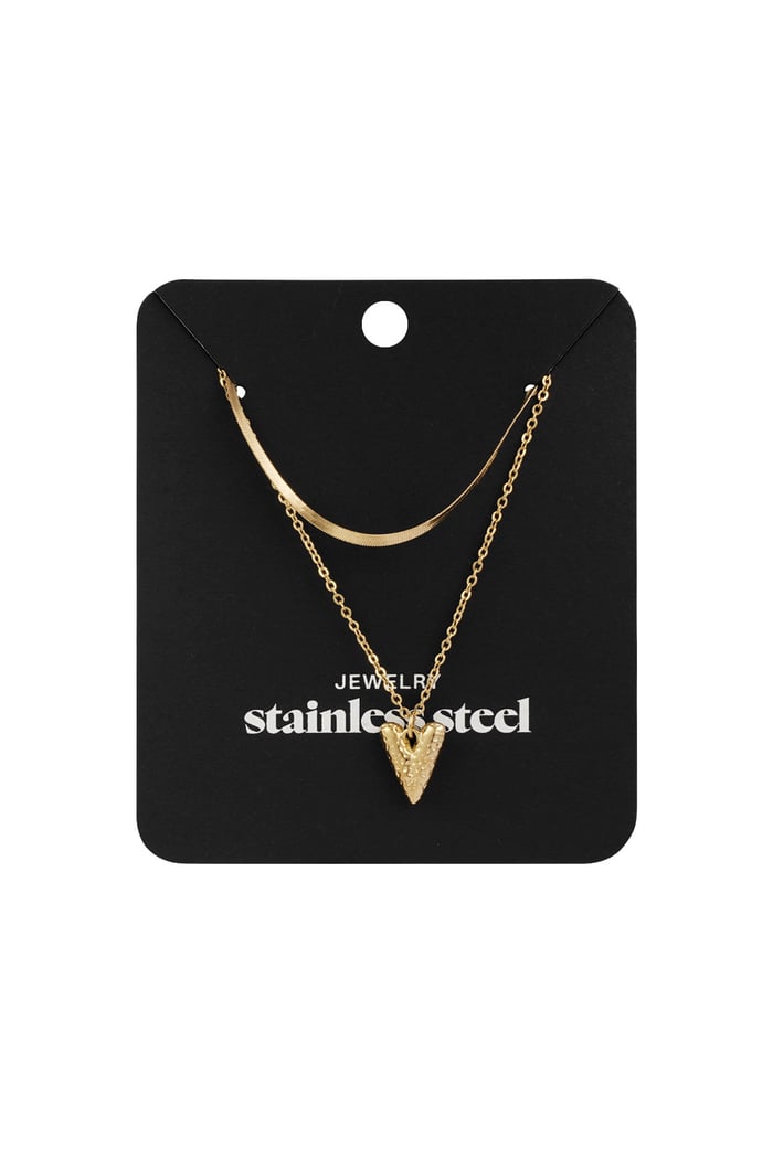 Luxe Heartfelt Layers Necklace - gold