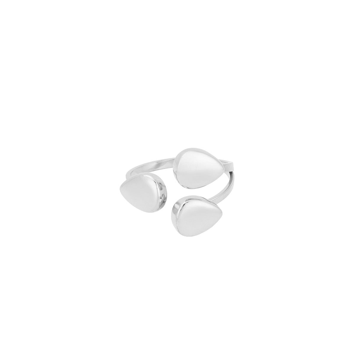 Prsten Luxe Dot Trio - silver