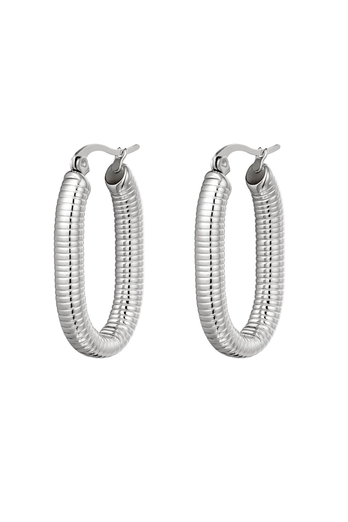 Naušnice Luxe Oval Spring - Silver