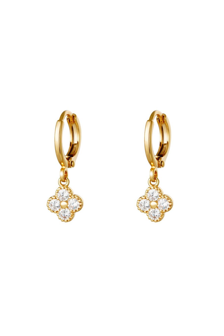 Naušnice Luxe Clover Zircon