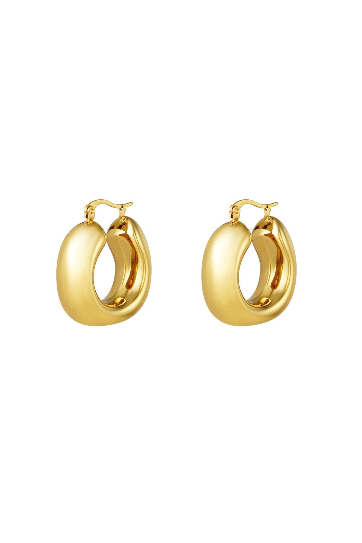 Orecchini a cerchio grandi Luxe - oro