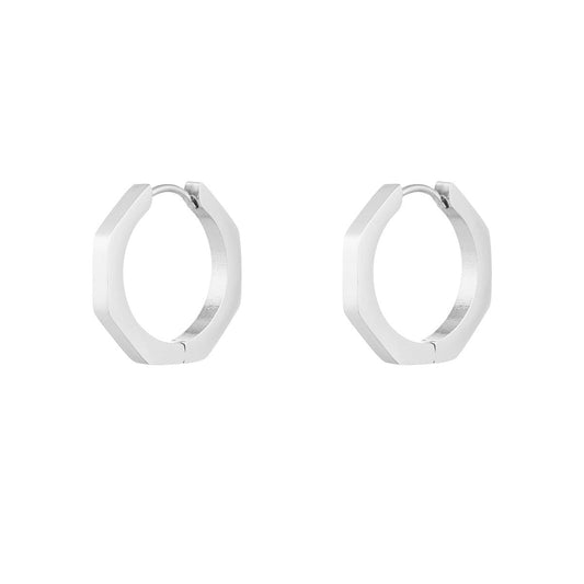 Naušnice Luxe Classic Round - Silver