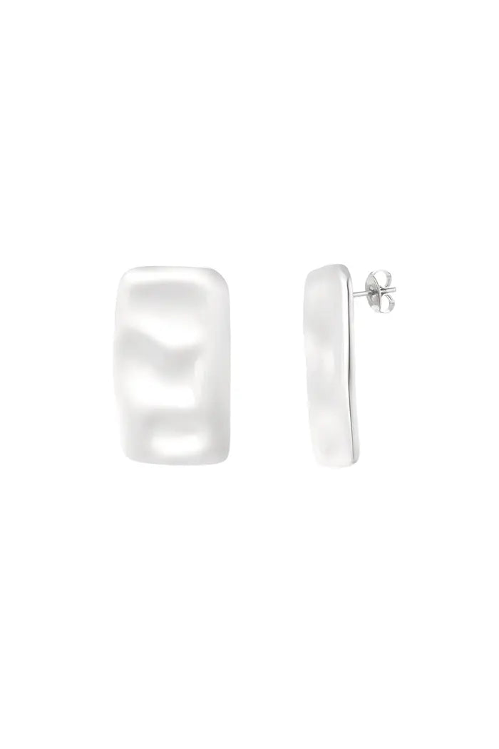 Orecchini Luxe Texture Sottile - Argento