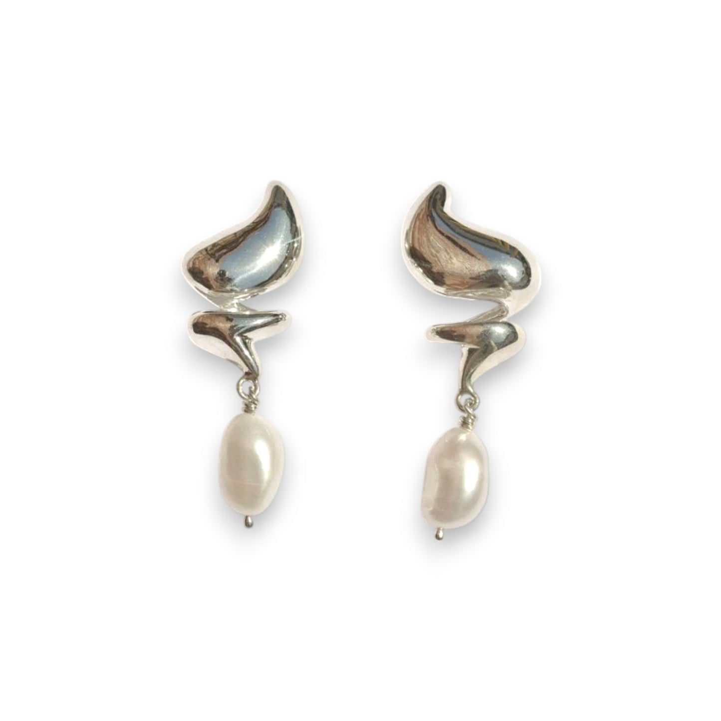 Naušnice Luxe Bulb Knot - silver