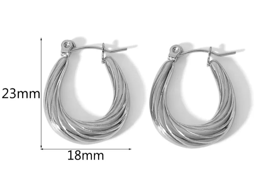 Naušnice Luxe Classic Fashion - silver