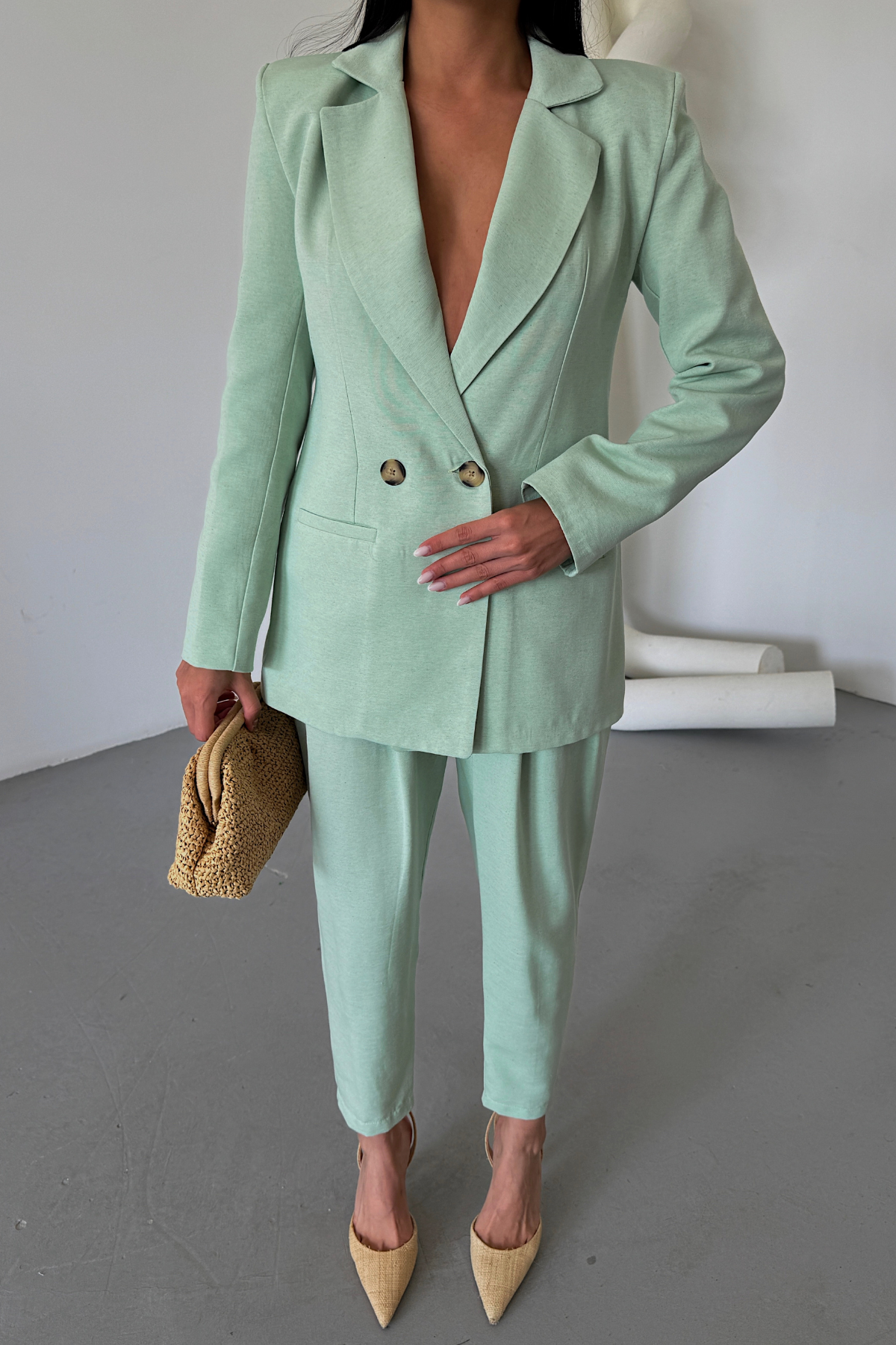 Suit Maxi Linen - mint