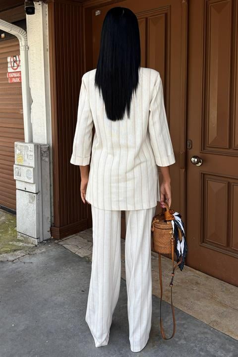 Odijelo Maxi Striped Linen