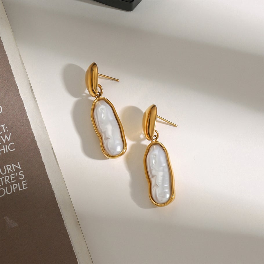 Luxe Irregular Oval Earrings