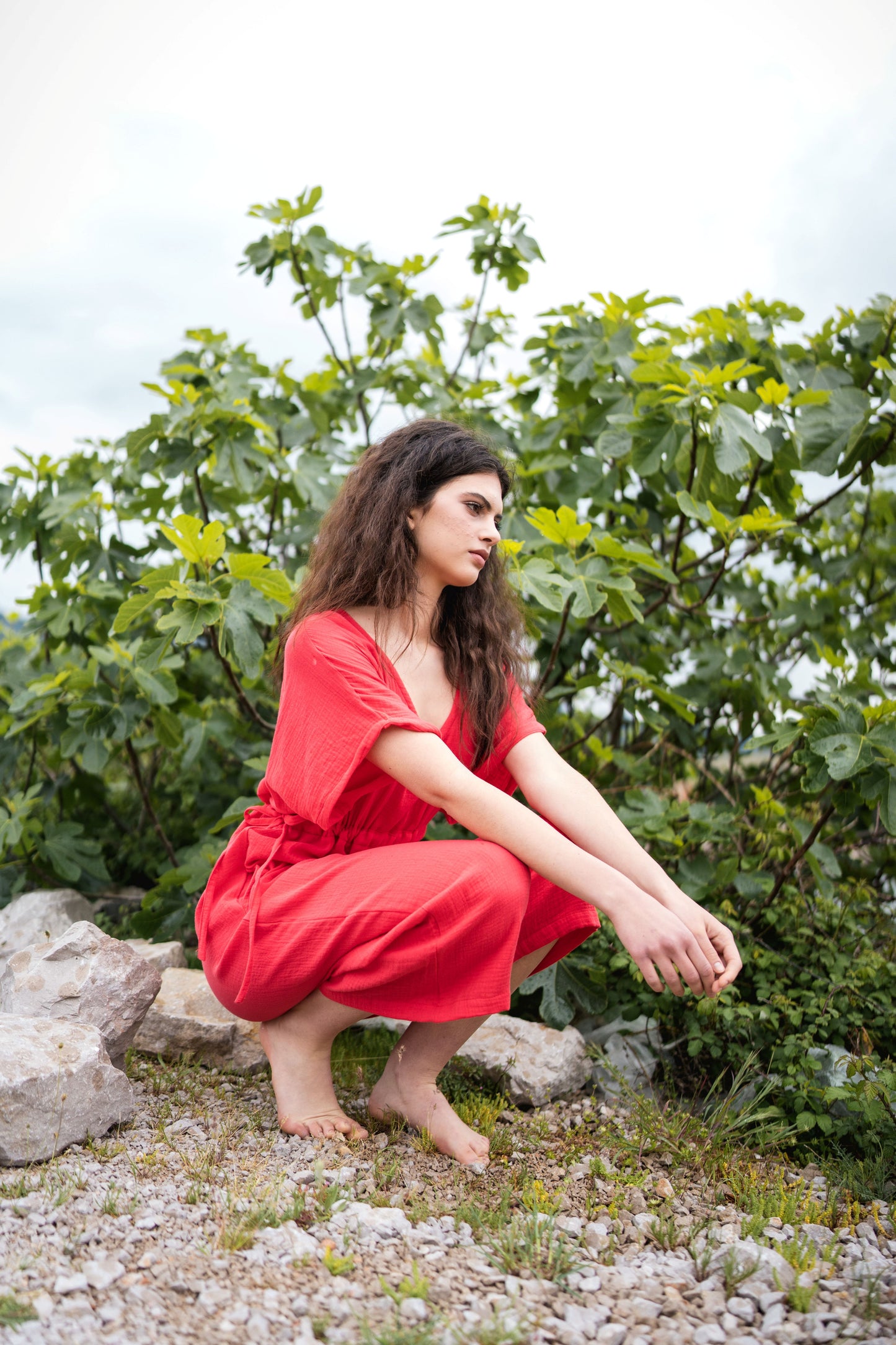 Ease In Jumpsuit - red