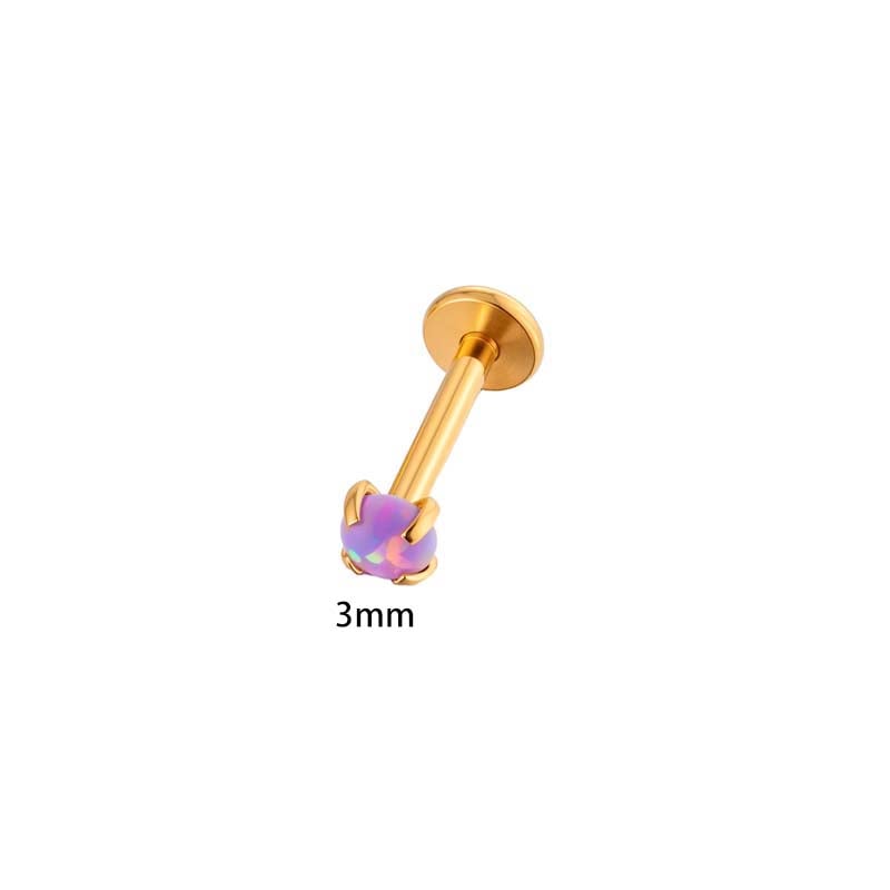 Piercing Purple Zircon - gold