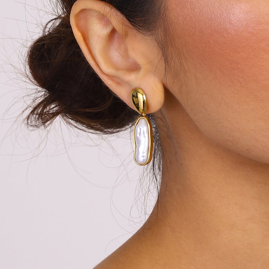 Luxe Irregular Oval Earrings