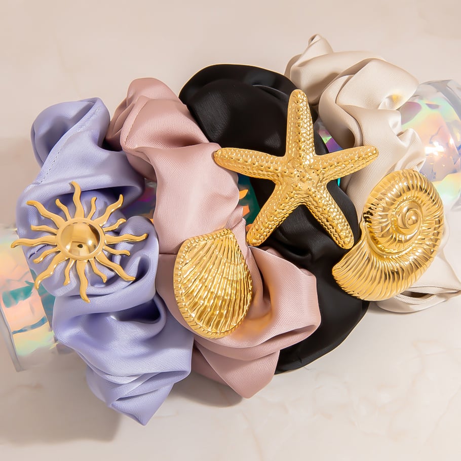Scrunchie Oceanic Style - light pink