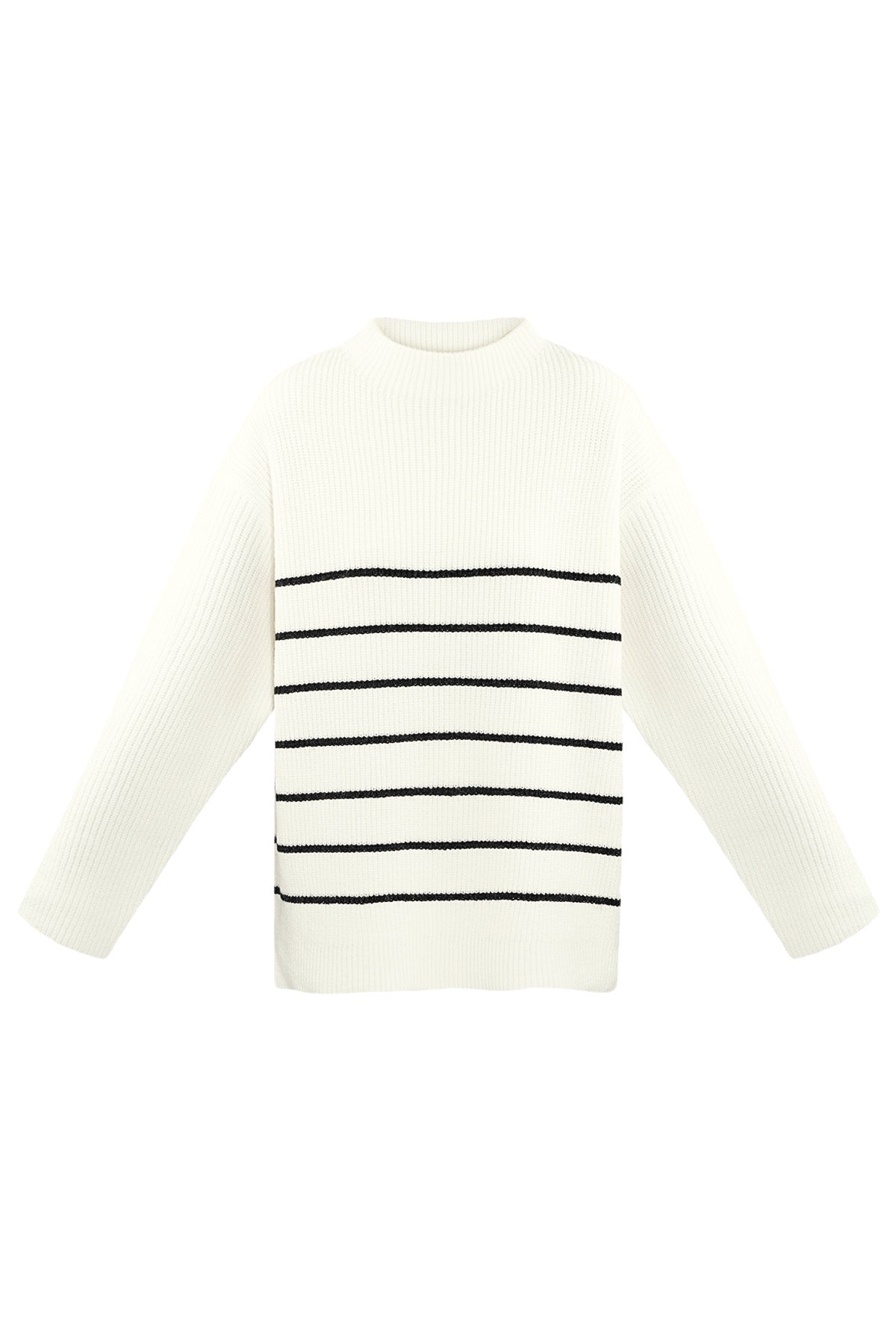 Pulover Basic Bliss - black and white