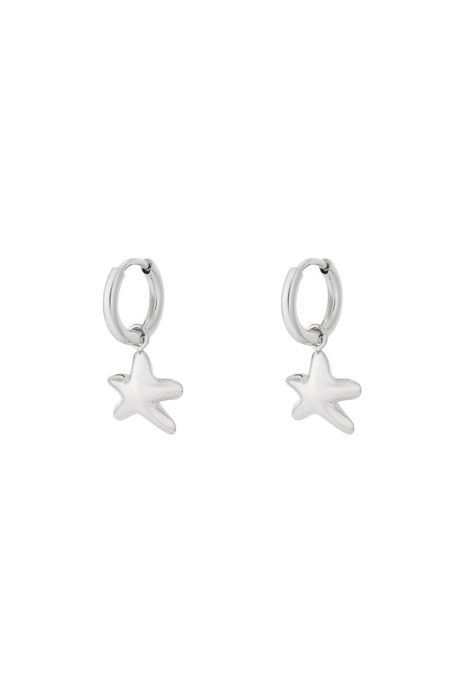 Earrings Luxe Mini star - silver