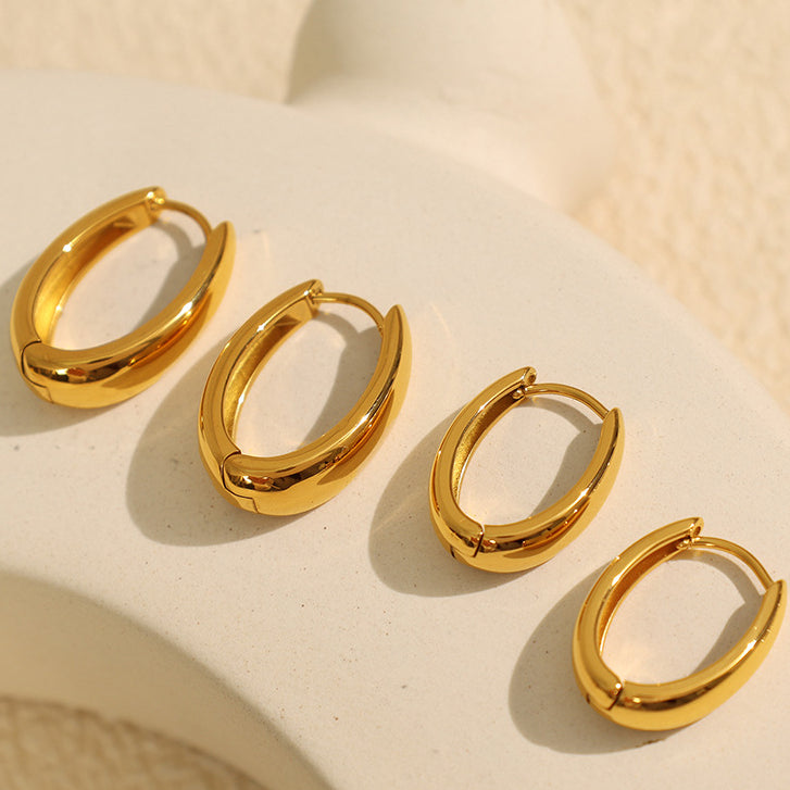 Orecchini ovali classici Luxe - oro