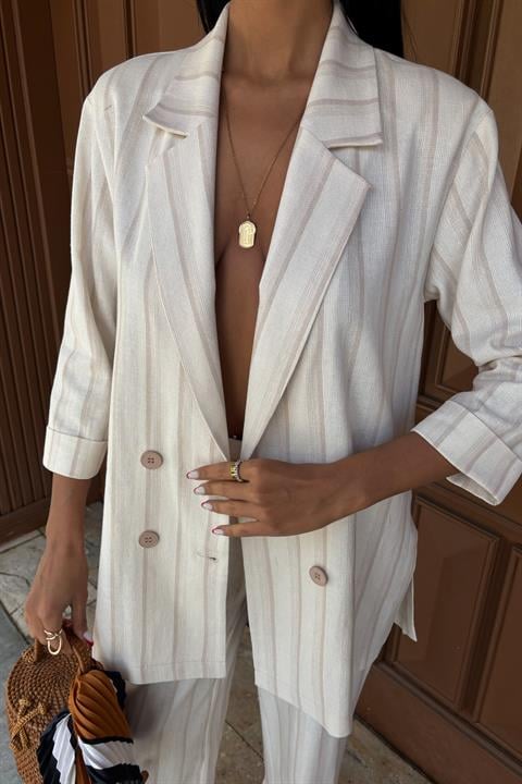 Odijelo Maxi Striped Linen