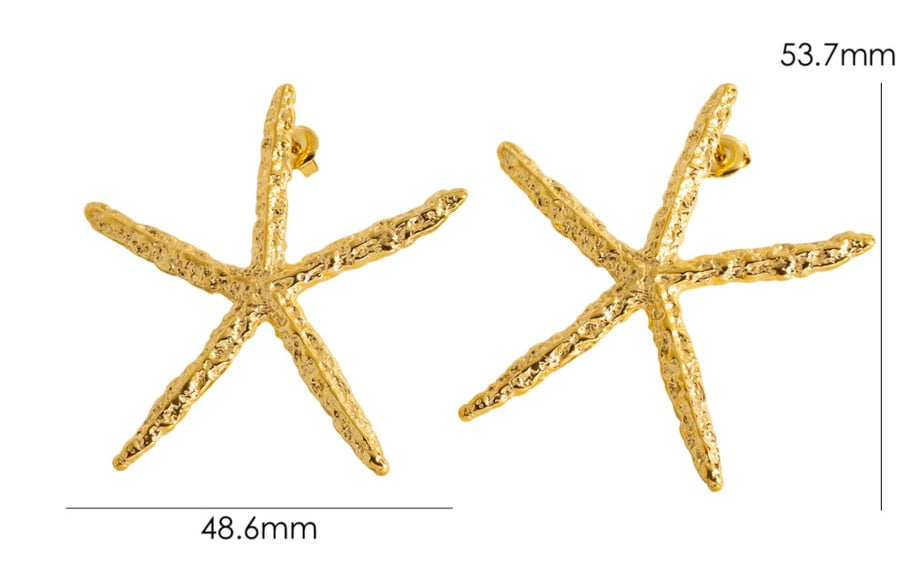 Naušnice Luxe Big Starfish