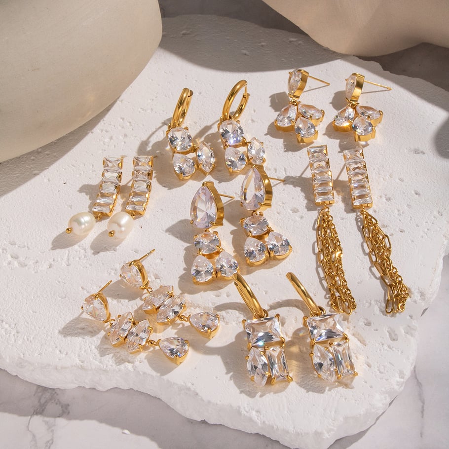 Naušnice Luxe Luxurious Zircon Two