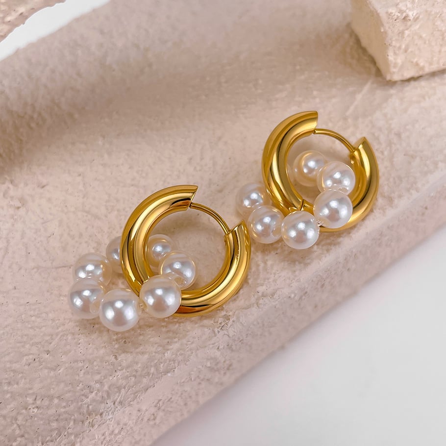 Naušnice Luxe Drop Pearl