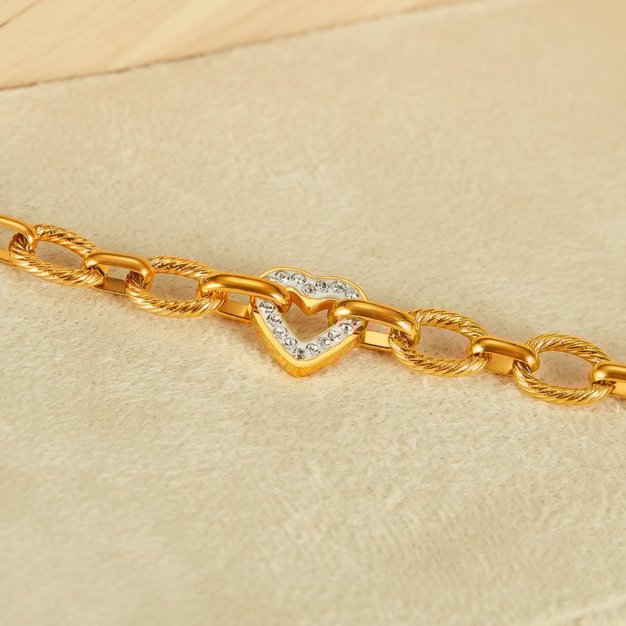Narukvica Luxe Chain Heart