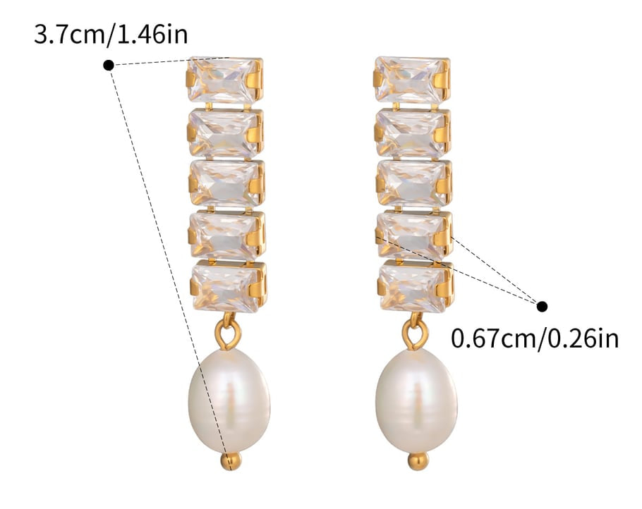 Naušnice Luxe Luxurious Zircon Two