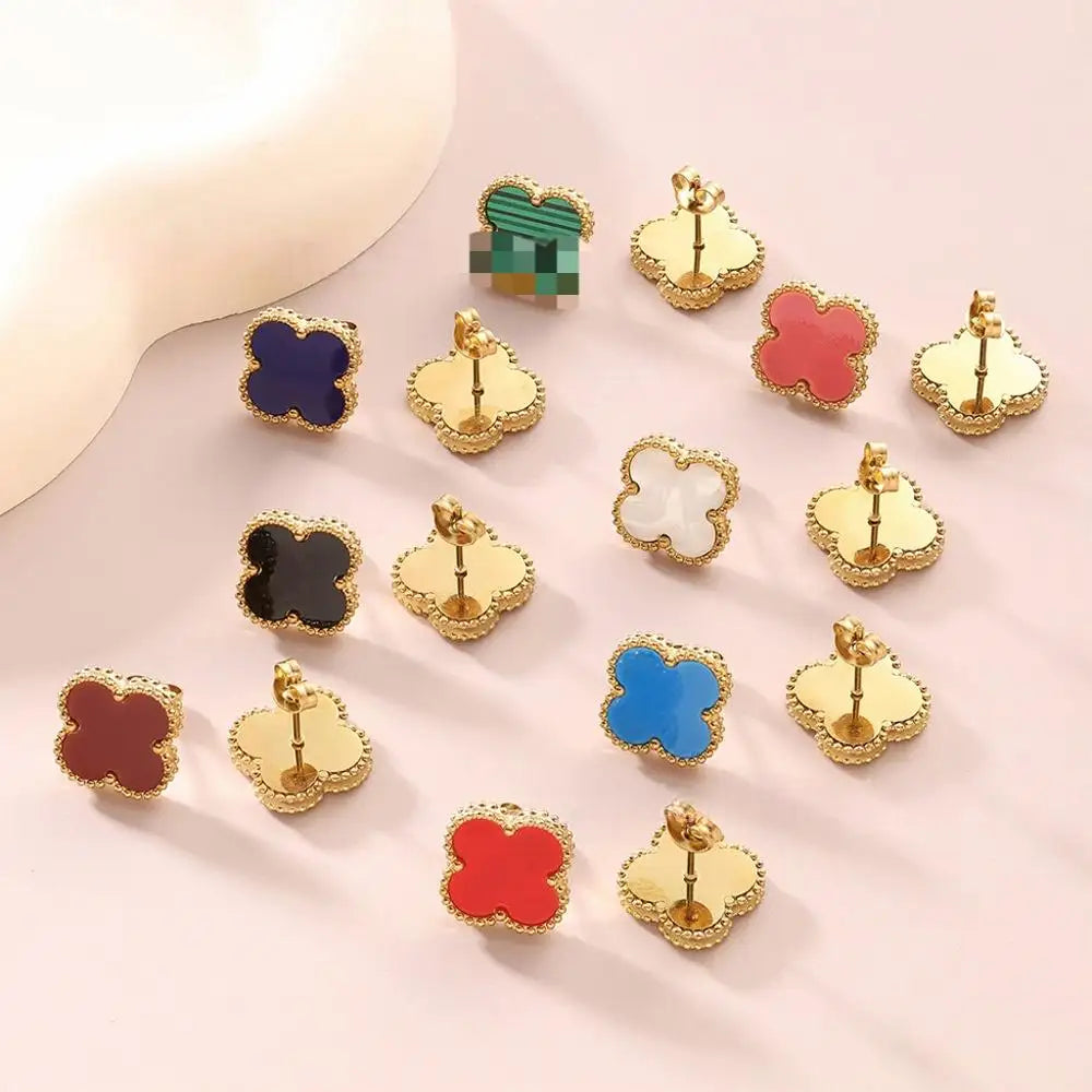 Trifoglio Stud - argento/bianco