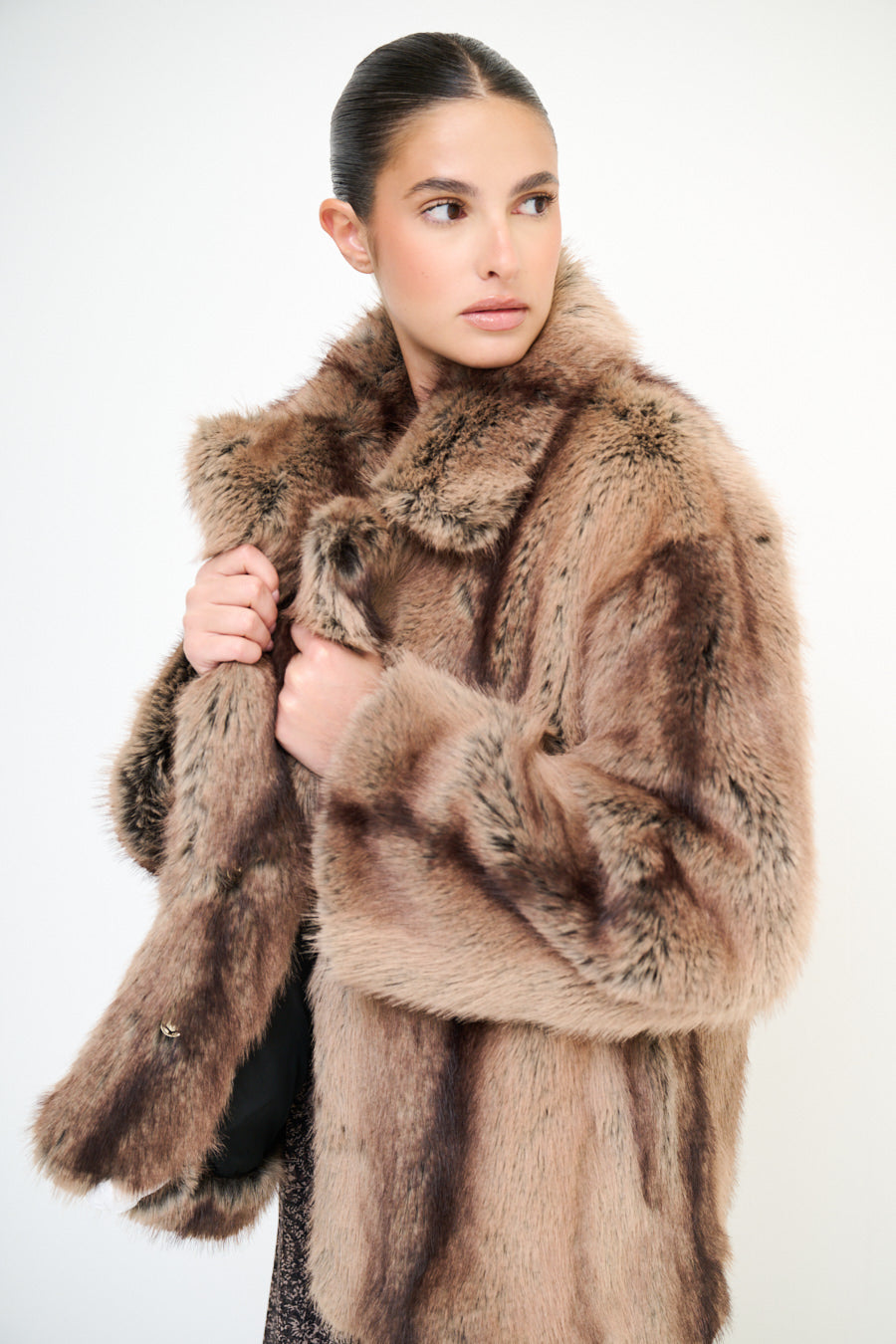 Jakna Fur Textured - camel