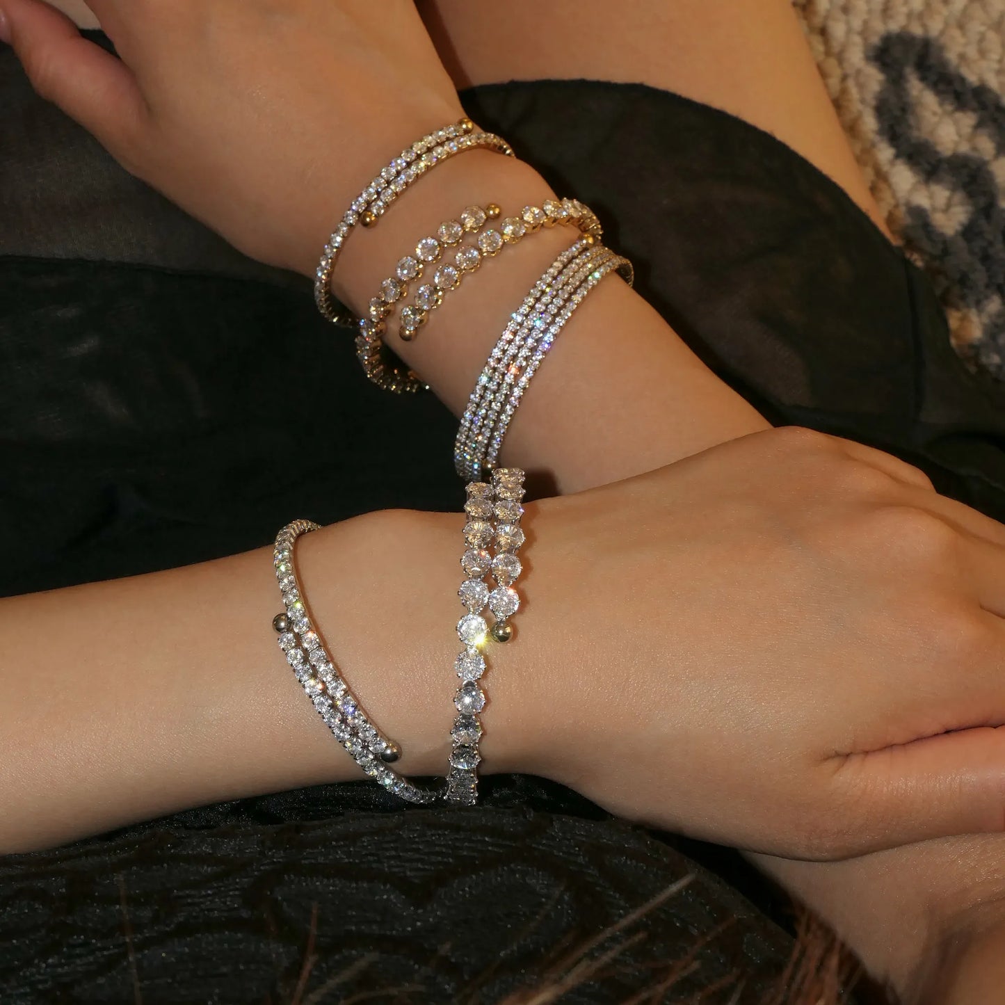 Narukvica Luxe Iced - silver