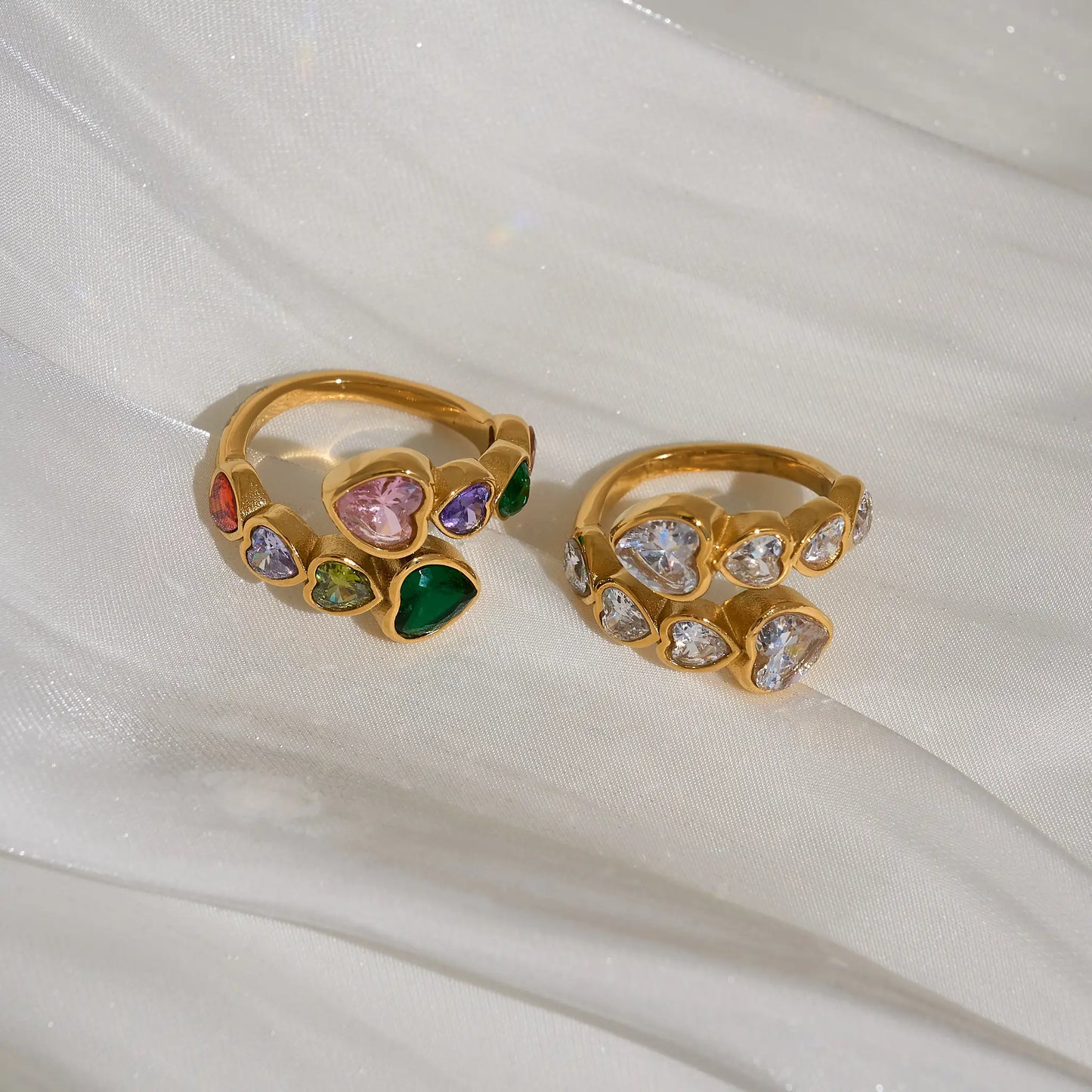 Prsten Luxe Love Heart Colorful