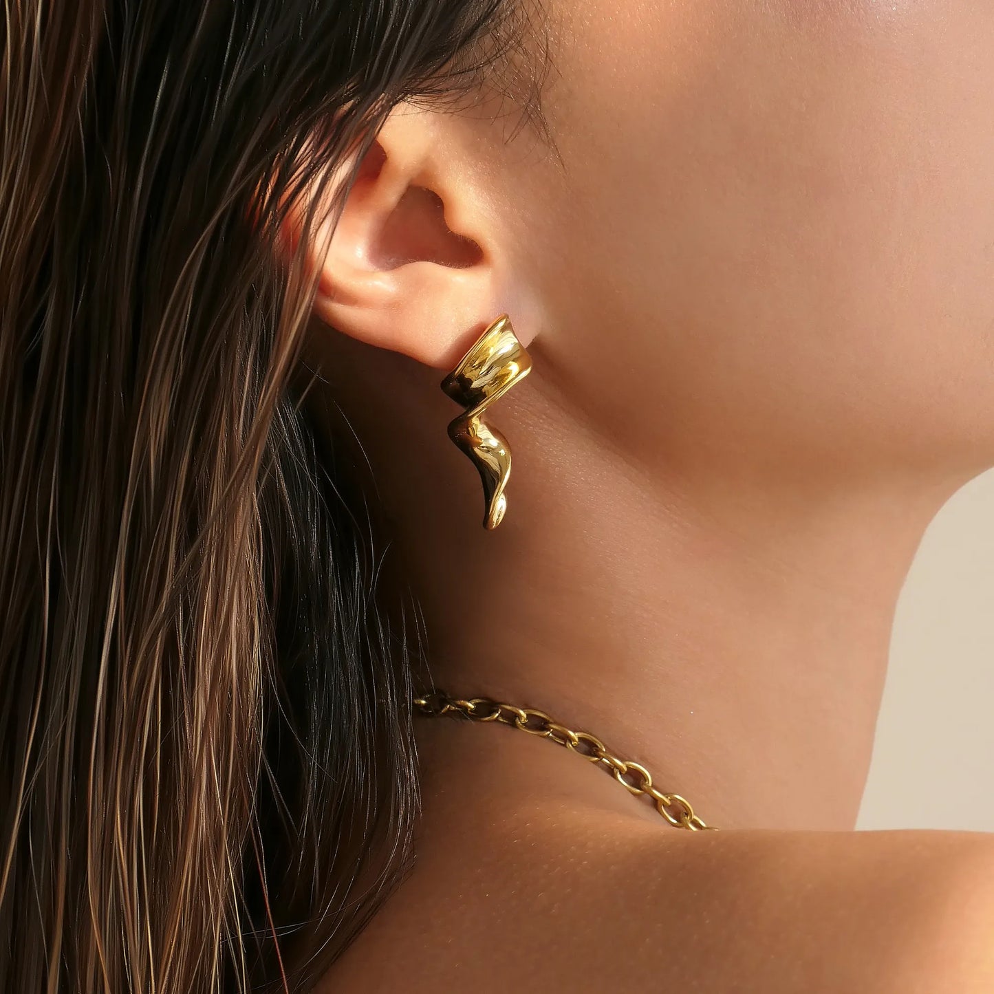 Orecchini Luxe Twister - oro
