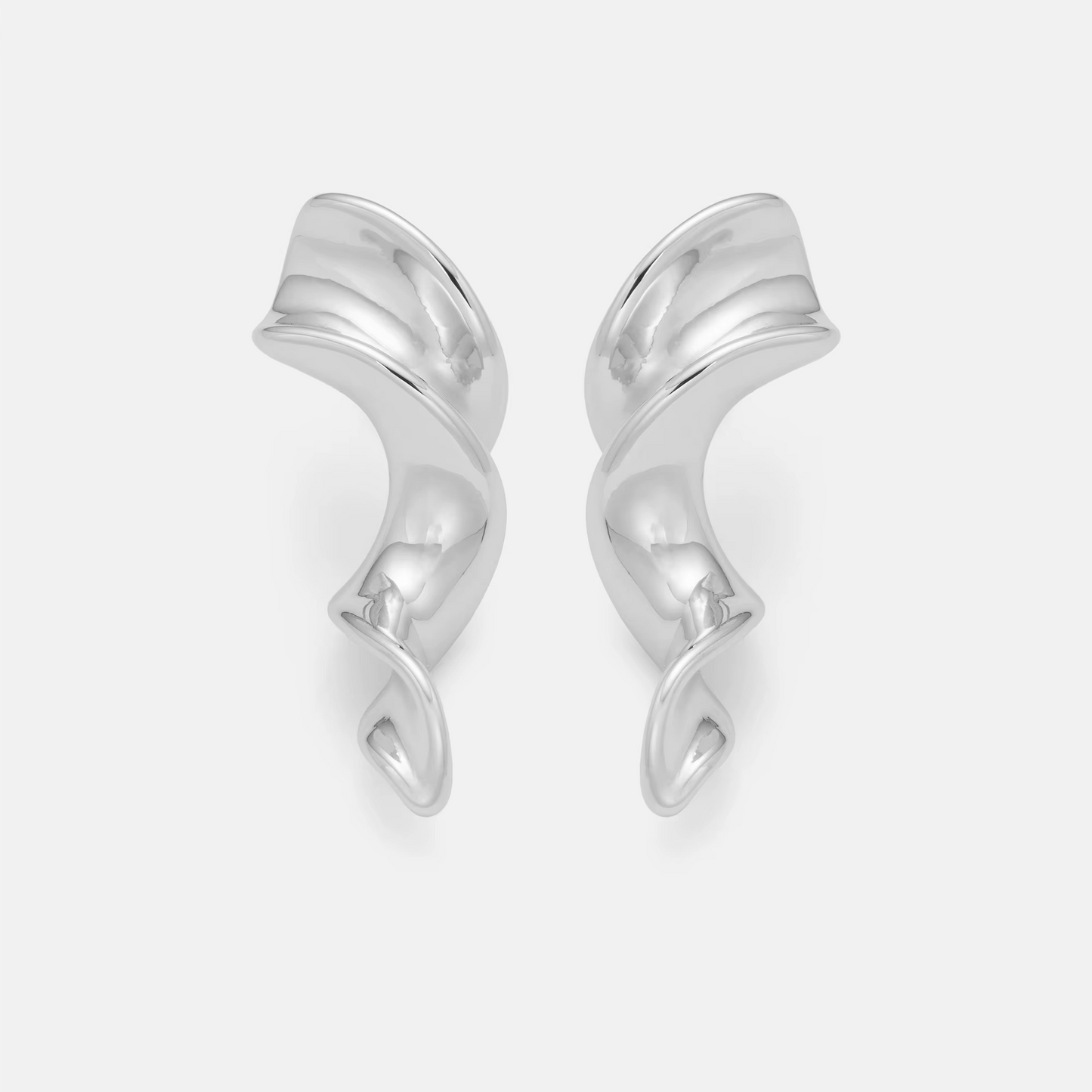 Naušnice Luxe Twister - silver