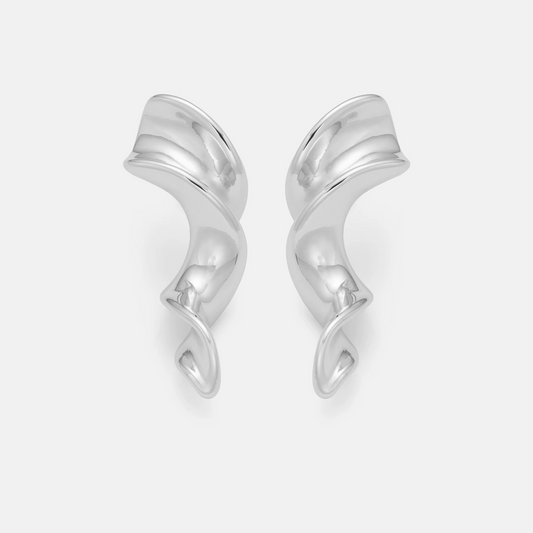 Naušnice Luxe Twister - silver