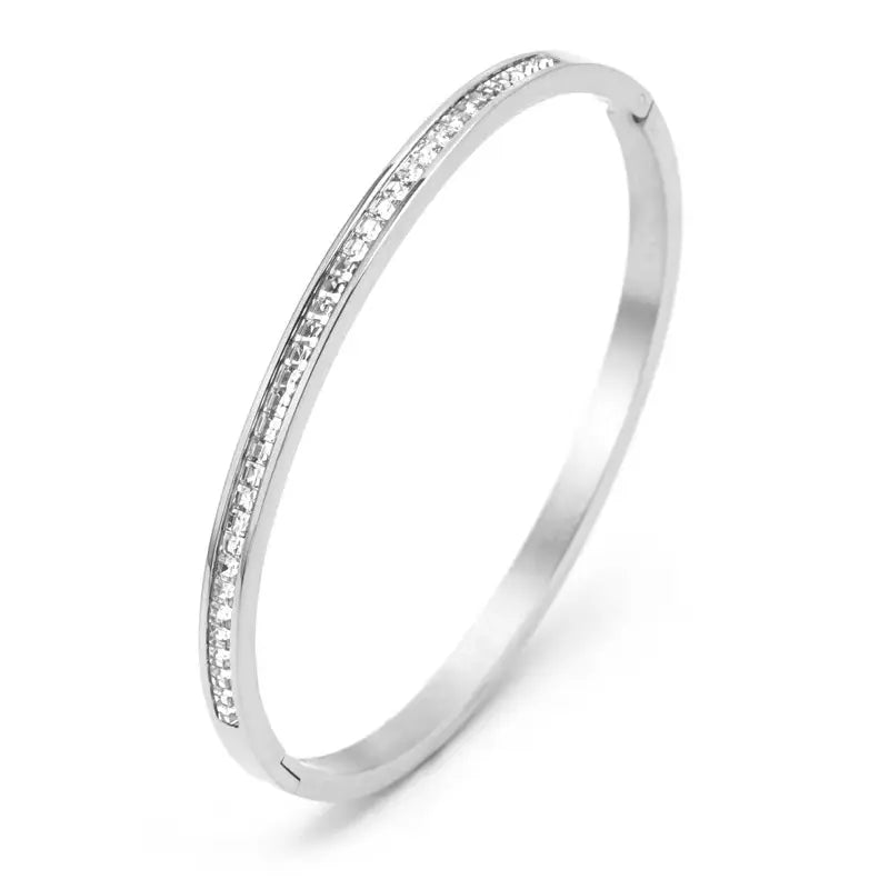 Bracciale Luxe Slave Pietre Sottili - argento