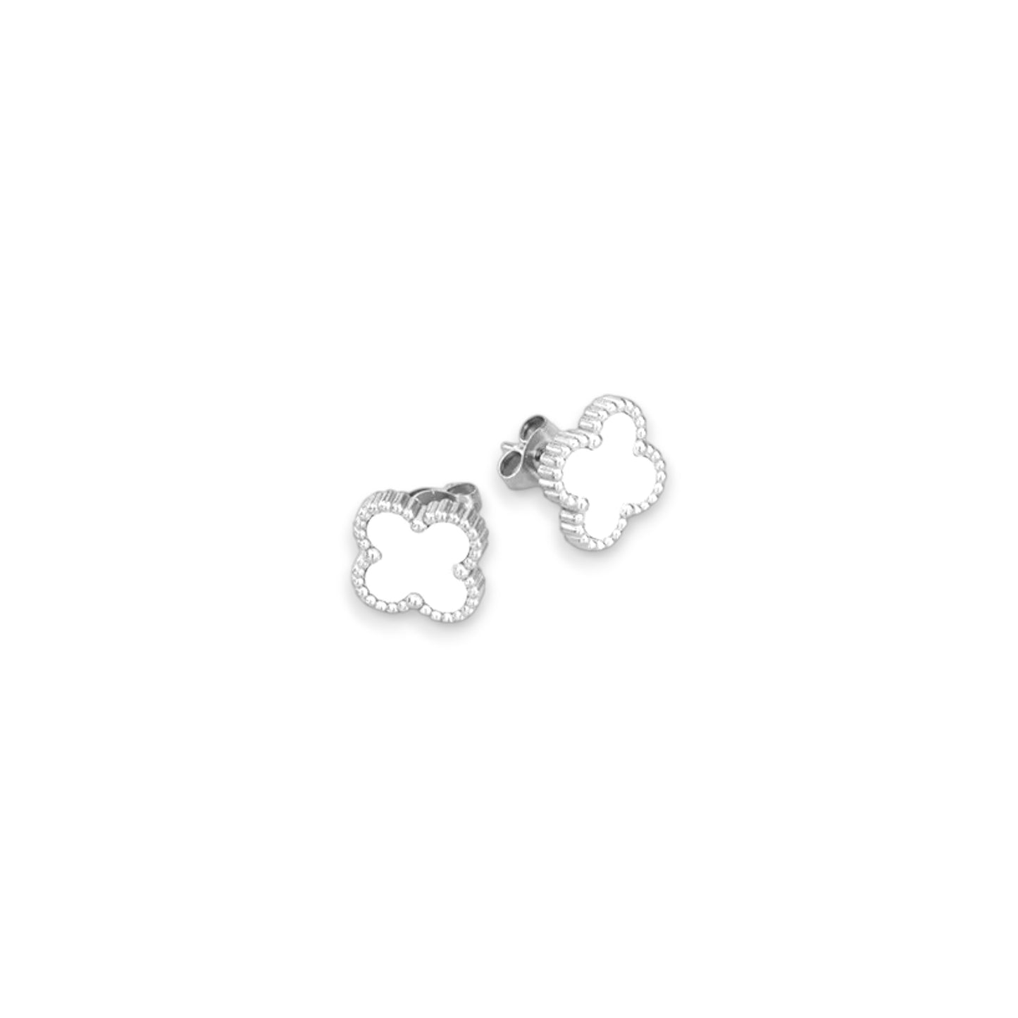 Trifoglio Stud - argento/bianco
