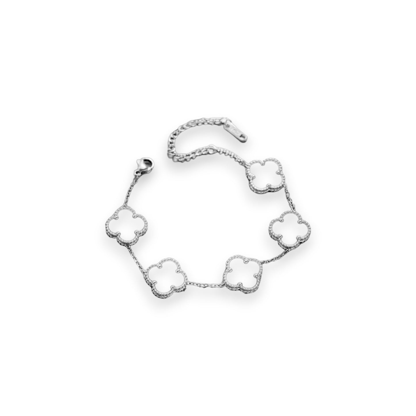 Bracciale Luxe Clover - argento/bianco