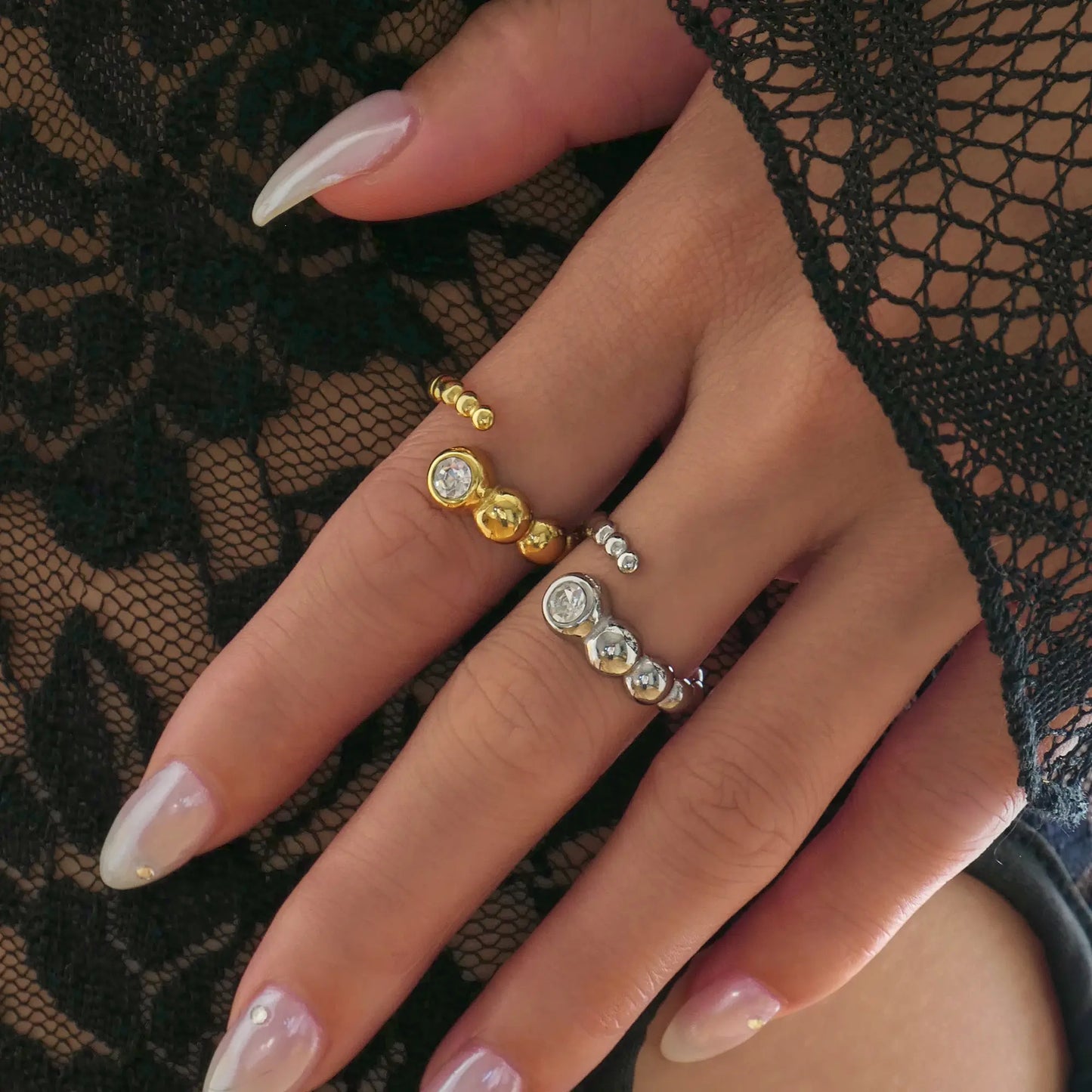 Prsten Luxe Bone Claw - gold